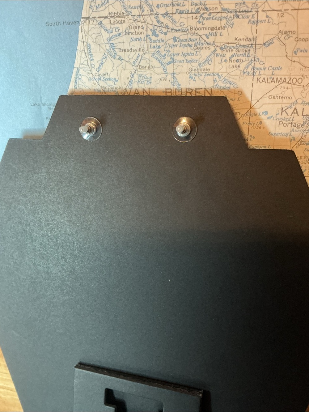 Plunder Navy and Clear Rectangular Crystal Stud Earrings NWT - Picture 7 of 7